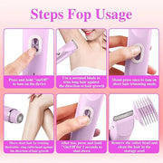 Glow Aura Womens Shaver, Bikini Trimmer for Women, Glow Aura Electric Razor, Comfort 2 in 1 Electric Lady Shaverr, Dual He...
