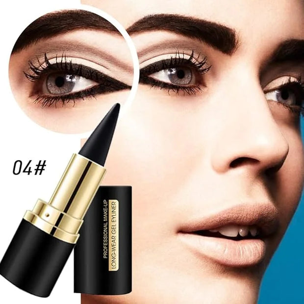 Kaely 2Pcs Black Brown Gel Eyeliner Pencil, Natural Black Eyeliner Cream for Waterline, Crayon Eye Liner Waterproof Smudge...