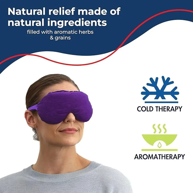 Lavender Lavender Eye Mask Pillow - Weighted Eye Mask for Relaxation, Yoga and Stress Relief - Cold Therapy Lavender Eye M...