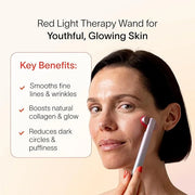 Solawave 4-in-1 Radiant Renewal Facial Wand & Skin Therapy Serum Bundle | Red Light Therapy for Face and Neck | Galvanic S...