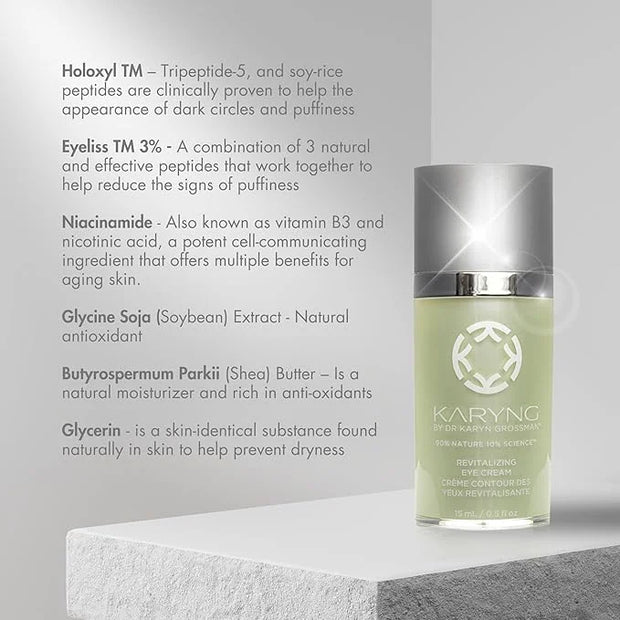KARYNG Revitalizing Peptide Eye Cream, Organic Anti Aging Eye Cream, Targets Under Eye Puffiness, Fine Lines, Dry Skin and...