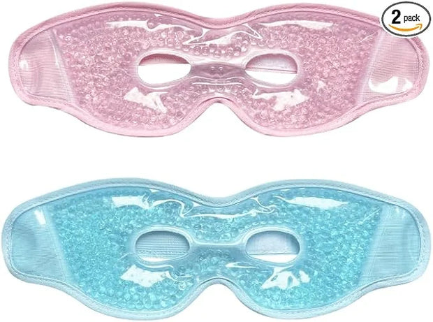 2 PCS Gel Eye Mask,Reusable,for Dark Circles,Dry Eyes,Headaches,Puffiness,Stress,migraines,Eye Bags.Allergies,Sinus discom...