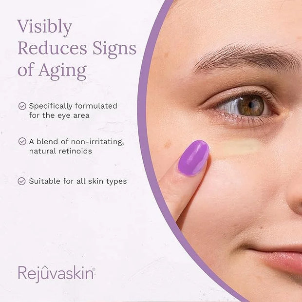 Rejuvaskin Retinoid Eye Cream, Under Eye Cream with Tri-RetinX Complex, Reduces Dark Circles & Puffiness, Anti-Aging Eye T...