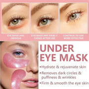 30 Pairs Lip Mask & Eye Mask,Under Eye Patches For Reducing Fine Lines & Dark Circles,Moisturizing Lip Spa Daily Labial Ma...