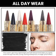 Kaely 4Pcs Black White Dark Blue Red Gel Eyeliner Pencil,Waterproof Smudge Proof Eye Liner,Clown Goth Halloween Makeup,Eye...