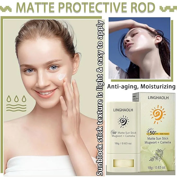 Sunscreen Stick,Moisturizing Matte Sun Stick for Face & Body,Oil Control Long Lasting Non-Greasy Sunblock Stick, Sunstick ...