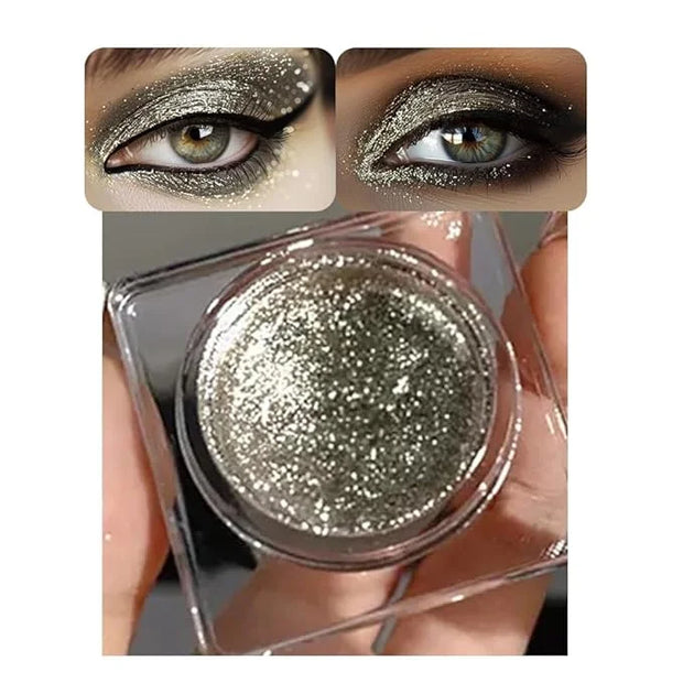 Single Glitter Eyeshadow, Shimmer Eyeshadow Palette, Korean Eye Glitter Makeup, Ultra-Blendable, Sparkle Gold Eye Shadow, ...