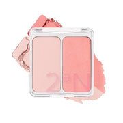 2aN Dual Color Face Blusher, Buildable & Blendable Cheek Color, Natural & Vibrant Finish, Long-Lasting Powder Blush, Blend...