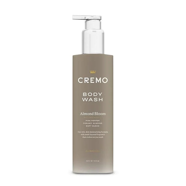 Cremo Skin Moisturizing Almond Bloom Women's Body Wash, Notes of Spicy Pink Pepper, Creamy Almond, and Soft Suede, 16 Fl O...