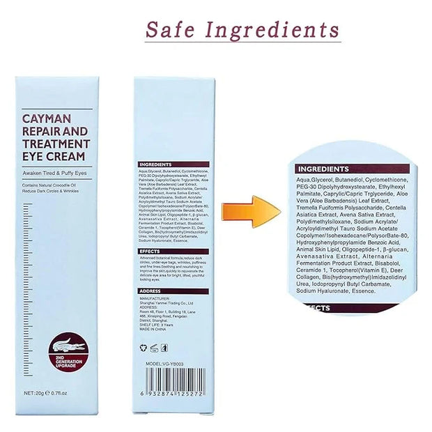 Magic Eye Cream, Instantly Remove Under Eye Bags Wrinkles Puffiness Dark Circles and Fine Lines, Anti Aging Eye Cream for ...