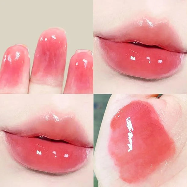 4pcs Tinted Lip Stain for Women, Jelly Lipstick Mirror Lip Gloss Hydrating Lipstick Long Lasting Moisturizing Lip Glaze,No...