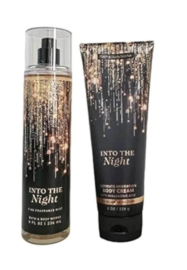 Bath & Body Works - Into the Night - Fine Fragrance Mist and Ultra Shea Body Cream - Full Size (Packaging Varies) - Produc...