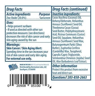 Dermatone Mineral Sunscreen | SPF 50 | No Touch Stick | Zinc Formula | Reef Safe | Moisturizing | Water Resistant (80 minu...