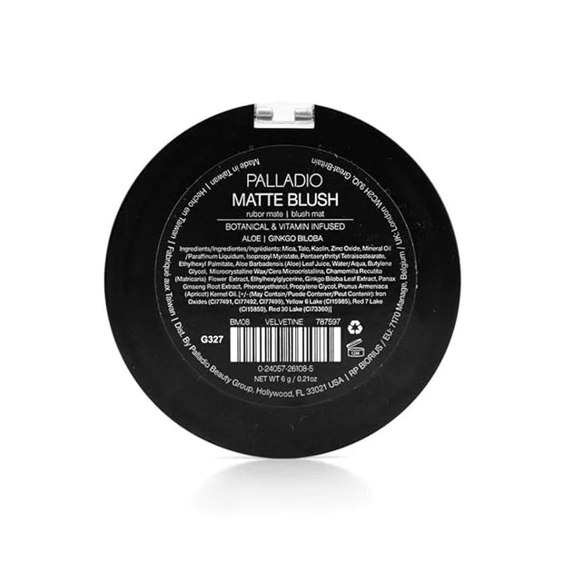 Palladio Matte Blush, Brushes onto Cheeks Smoothly, Soft Matte Look and Even Finish, Flawless Velvety Coverage, Effortless...