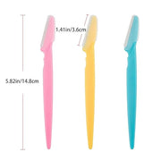 18 Pcs Eyebrow Razors Shaper, Safety Facial Hair Remover Face Shaver Trimmer, Exfoliating Dermaplaning Tool for Women and ...