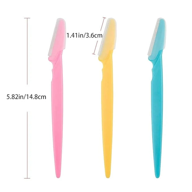 18 Pcs Eyebrow Razors Shaper, Safety Facial Hair Remover Face Shaver Trimmer, Exfoliating Dermaplaning Tool for Women and ...