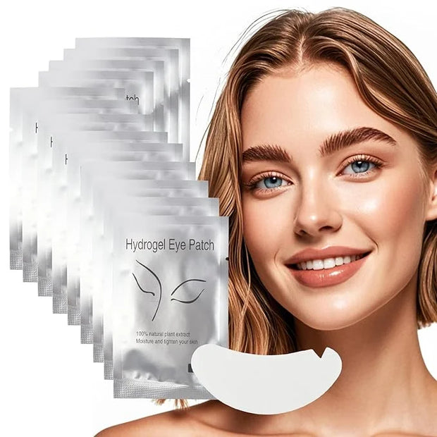 100 Pair V Shape Under Eye Gel Pads Hydrogel Eye Patches For Eyelash Extension, Lint Free Under Hydrogel Eye Mask Pads Las...