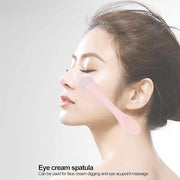 Eye Cream Spatula, Cosmetic Spoon Mini Makeup Spatula Spoon Beauty Scoop Eye Massage Wand Stick Professional Silicone Face...