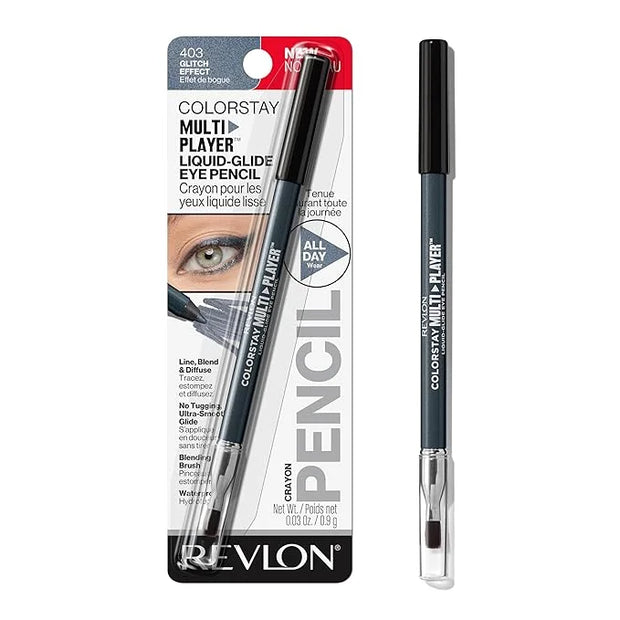 REVLON ColorStay Multiplayer Liquid-Glide Eye Pencil, Multi-Use Makeup With Blending Brush, Blends Then Sets, Creamy Textu...
