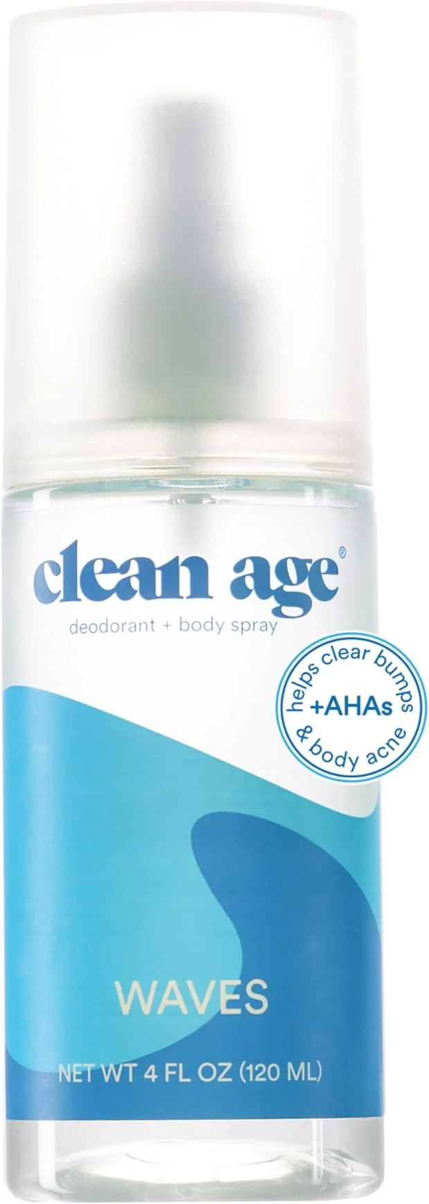 Aluminum Free Deodorant & Body Spray for Whole Body - Waves 4oz - Clean Deodorant and Body Spray for Teen Boys and Girls -...