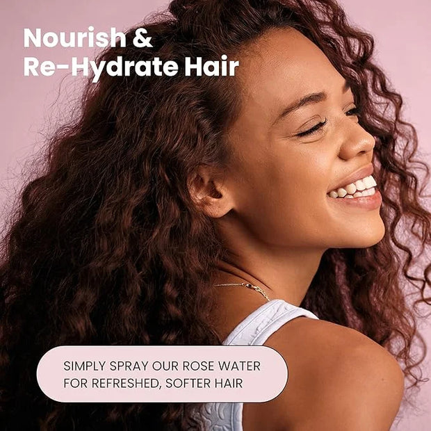 Rose Water Spray for Face & Hair - Organic USDA Certified Rosewater Facial Toner - Alcohol-Free Makeup Setting Hydrating F...