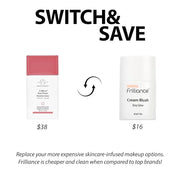 Frilliance Hydrating Cream Blush, Sheer Rosy Glow Tint, Cruelty Free Hypoallergenic for Teens of All Skin Types, 30 ml / 1...