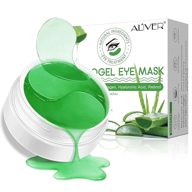 Aloe Veoe Eye Patches,Hydrogel Under Eye Masks for Dark Circles,Anti Wrinkle Treatment,Under Eye Gel Pads,Eye Mask for Puf...
