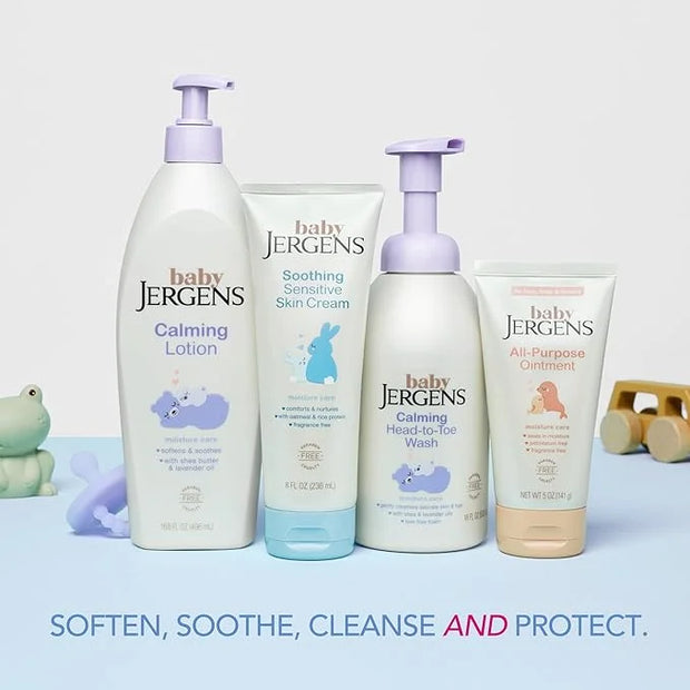 Jergens Baby Calming Lotion, Baby Calming Lotion, Lavender Baby Lotion, Baby Moisturizer with Shea Butter and Lavender Oil...