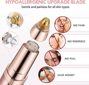 Gurelax Women's Electric Eyebrow Trimmer with Replacement Blades, Precision LED Light, Safe and Instant Painless Hair Remo...