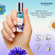Blossom Roll on Lip Gloss, Scented Clear High Shine Moisturizing Lip Oil, Non Sticky, Infused with Real Flowers, Made in U...