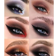 BestLand 12 Colors Makeup Smoky Eyeshadow Palette Natural Nude Matte Shimmer Glitter Pigment Eye Shadow Pallete Set Black ...