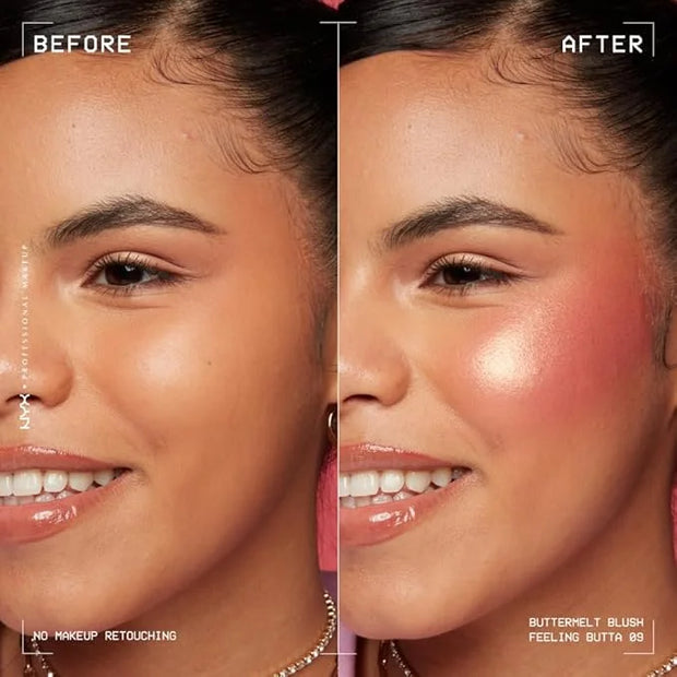 NYX PROFESSIONAL MAKEUP Buttermelt Powder Blush, Fade and Transfer-Resistant Blush, Up to 12HR Make Up Wear, Vegan Formula...