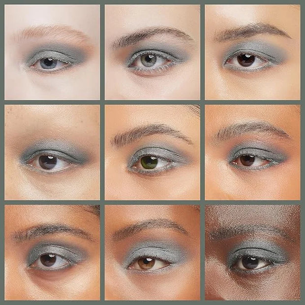 Spruce Matte Deep Green Blue Grey Gray Pressed Powder Single Vegan Eyeshadow; Talc, Paraben & Cruelty Free - Product Image