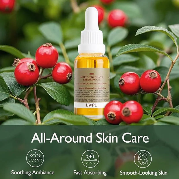 Rosehip Oil For Face & Body - Pure Organic Cold-Pressed Moisturizer-30ML - Product Image