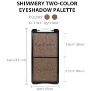 Double color eye shadow, Eyeshadows Creamy, high pigment eye makeup palette, matte shimmer metal eye shadow powder, Blenda...