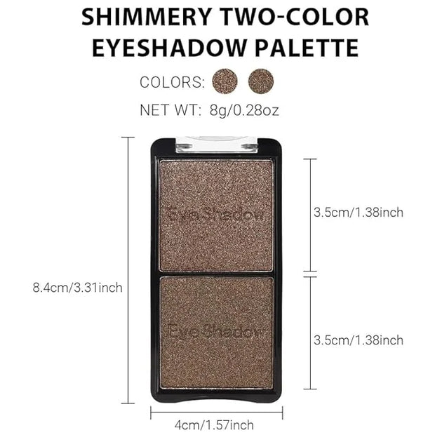 Double color eye shadow, Eyeshadows Creamy, high pigment eye makeup palette, matte shimmer metal eye shadow powder, Blenda...