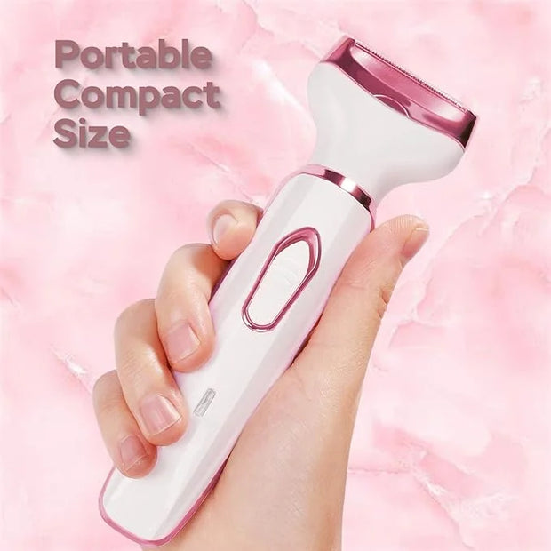 Electric Razors for Women, 4-in-1 Women’s Facial Hair Removal, Face Shaver Ebrow Trimmer Pubic Bikini Trimmer Portable Lad...