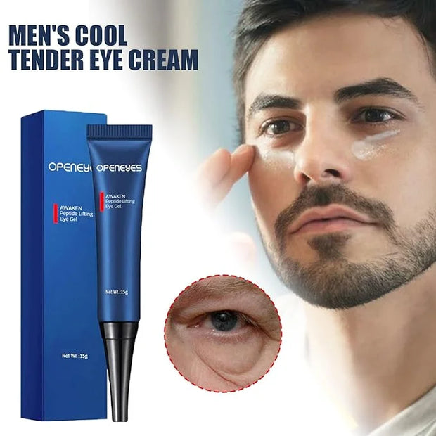 AKARY Awaken Peptide Depuffing Eye Gel, OPENEYES Lifts Firming Eye Tightener, Men's Moisturizing Eye Cream Hydrating Eye G...