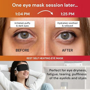 Self Heating Eye Mask - Steam Eye Mask for Dry Eyes, Soothing Relief, Stress Reduction - Disposable Warm Eye Compress Mois...