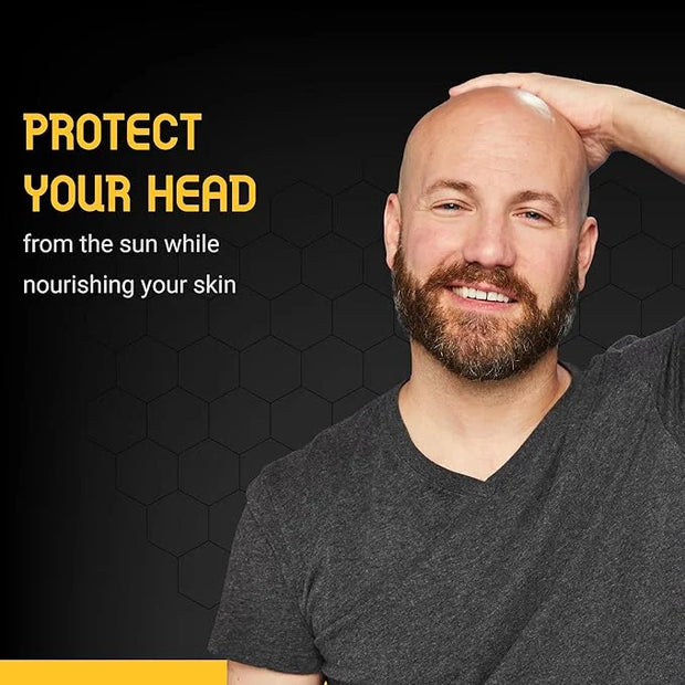 Bee Bald SMOOTH PLUS Head & Face Moisturizer with SPF 30 Sunscreen Lotion Protecting Skin From Harmful UVA/UVB Rays While ...