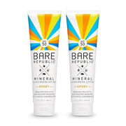 Bare Republic Mineral SPF 50 Sport Sunscreen Lotion. Natural Vanilla Coconut Scented Lightweight and Sheer Sunscreen Lotio...