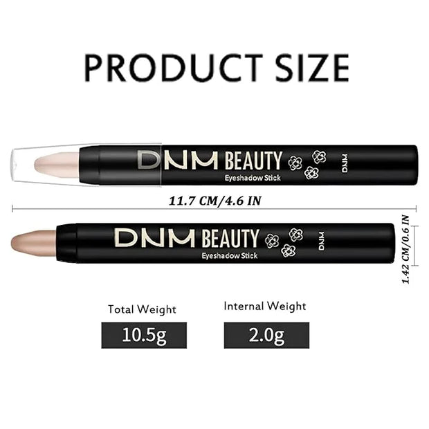 Colorful Shimmer Eye Shadow Stick Glittering Eye Shadow Stick Set with Retractable and Waterproof Eyeshadow Pencil for Lon...