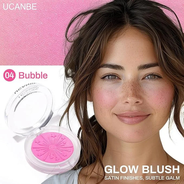 UCANBE Baked Blush for Cheek, Glow Blushing Palette - Seamless Silky Blendable Powder Blush Makeup Palette, Delivering Lon...