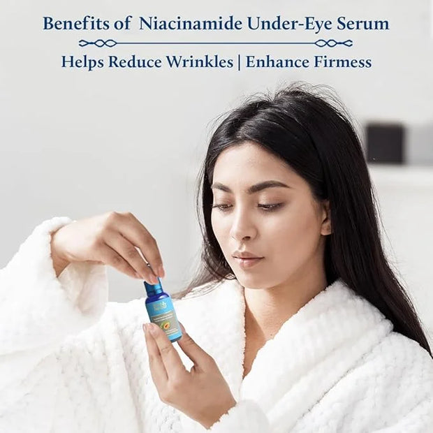 Blue Nectar Dark Circles Under Eye Serum with Plant Based Niacinamide from Potato (1Fl Oz) with Kumkumadi Face Wash with w...