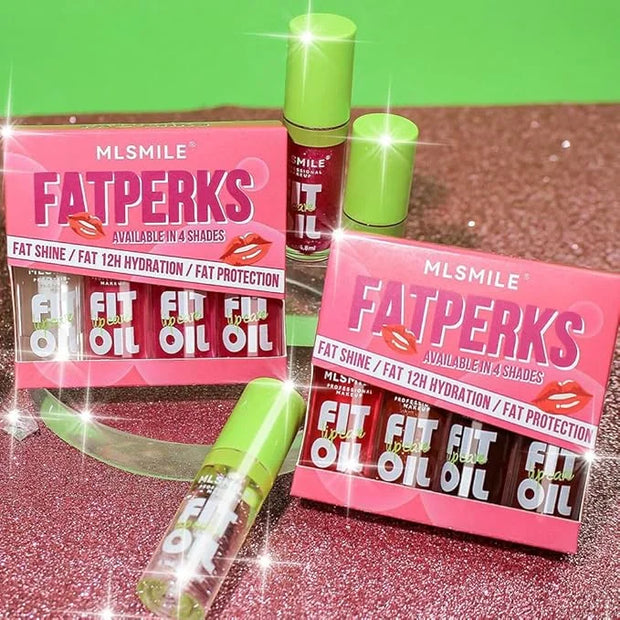 4 Colors Lip Oil Lip Glaze, Hydrating Lip Glow Oil Fit Oil Lip Care, Shiny Transparent Lip Gloss Plumping,Long Lasting Nou...