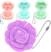 FRCOLOR Empty Makeup Compact 4Pcs Rose Shaped Lipstick