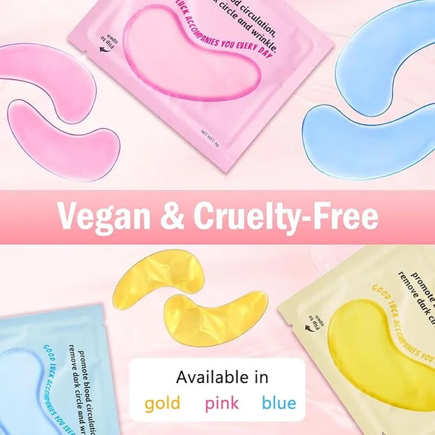 Under Eye Patches (30 Pairs) - 24K Gold Eye Mask for Puffy Eyes, Dark Circles, Under Eye Bags and Smooth Wrinkles, Eye Gel...
