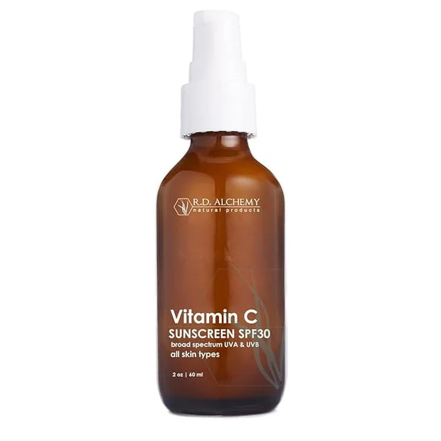RD Alchemy - Natural & Organic Vitamin C SPF 30 Moisturizing Mineral Sunscreen. Non-Nano Zinc & Titanium - Lightweight Non...