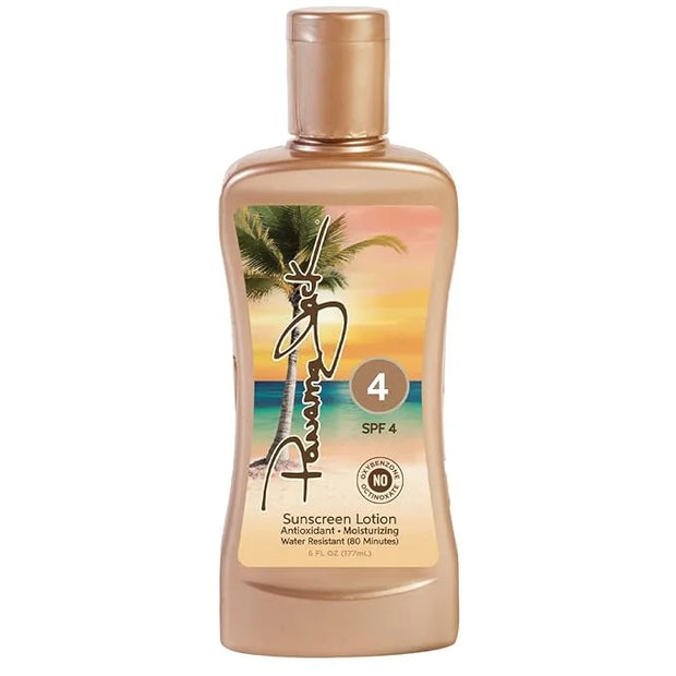 Panama Jack Sunscreen Tanning Lotion - SPF 4, PABA, Paraben, Gluten & Cruelty Free, Antioxidant Moisturizing Formula, 6 FL...