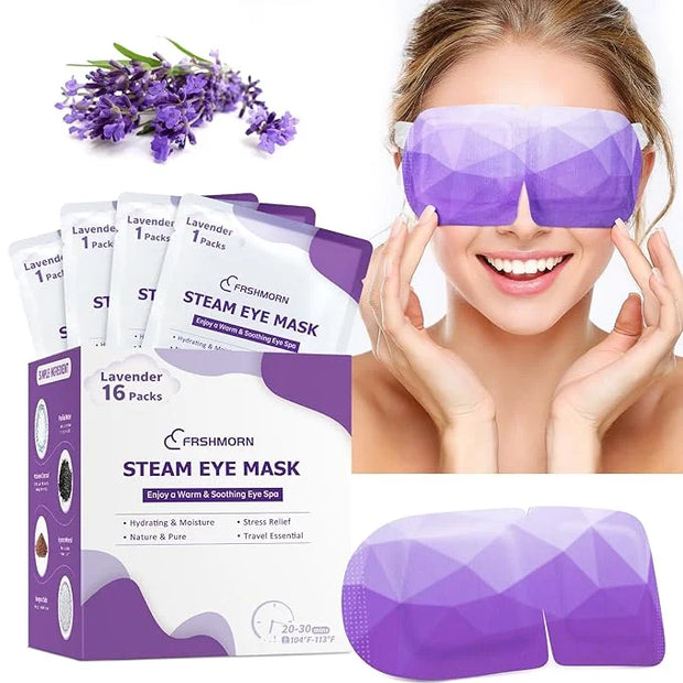 16 Packs Steam Eye Mask, Heated Eye Mask for Sleeping, Warm Compress for Eyes, Self Heating Disposal Eye Mask Comfortable ...